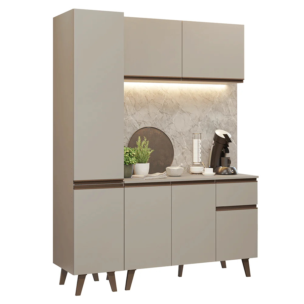 Cocina Compacta 160 cm Con Patas Nice Crema 01 - Image 3