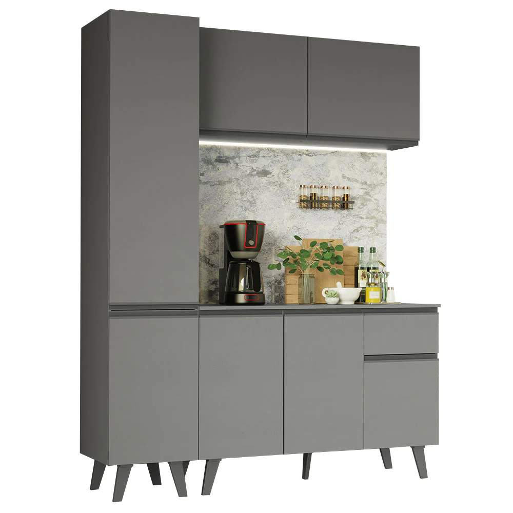 Cocina Compacta 160cm Gris Nice Madesa 01 - Image 3