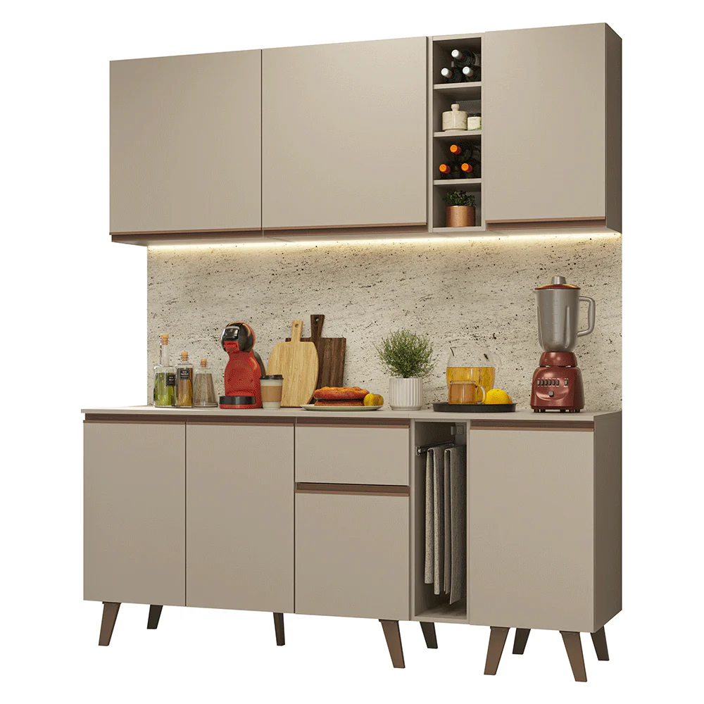 Cocina Compacta 180 cm Crema Nice Madesa 01 - Image 3