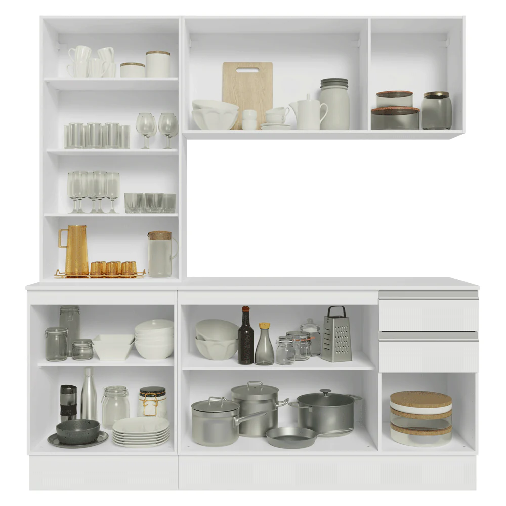 Cocina Compacta 180 cm Smart 100% MDF Blanco 03 - Image 5
