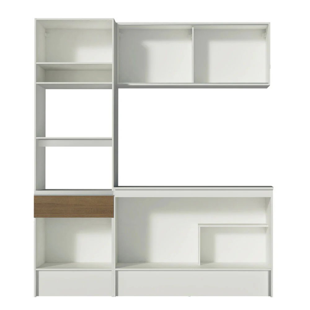 Cocina Compacta 180 cm Topazio Blanco/Marrón 86 - Image 7