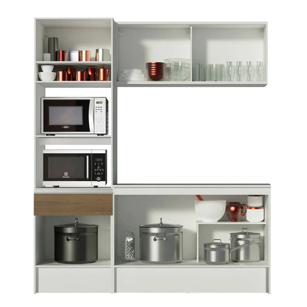 Cocina Compacta 180 cm Topazio Blanco/Marrón 86 - Image 8