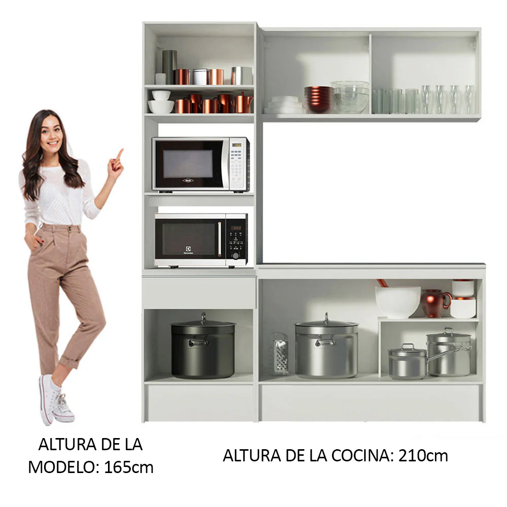 Cocina Compacta 180cm Blanco Topazio 86 - Image 6