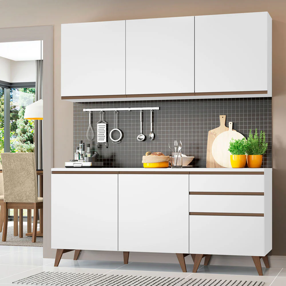 Cocina Compacta 180cm Reims Blanco 80