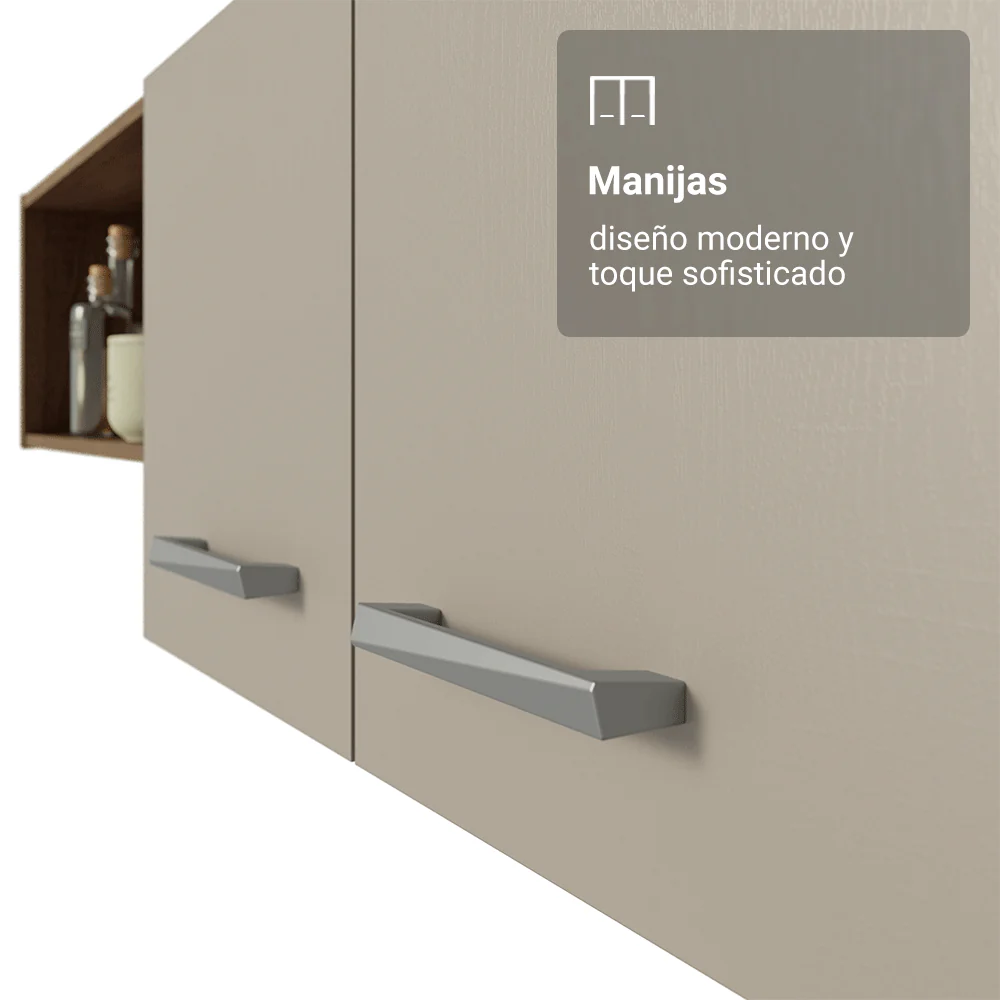 Cocina Compacta 196 cm Aura Marrón/Crema 01 - Image 8