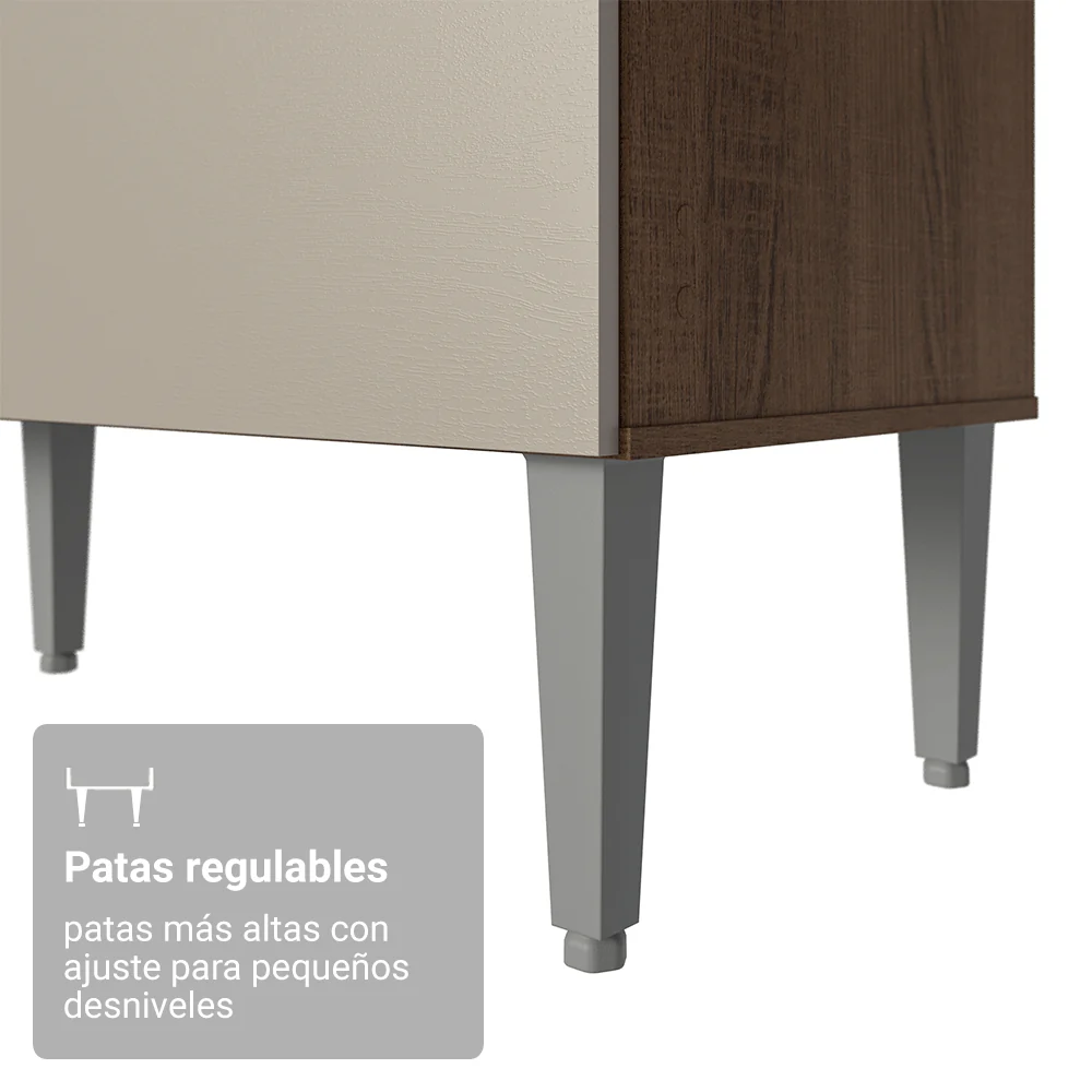 Cocina Compacta 196 cm Aura Marrón/Crema 01 - Image 9