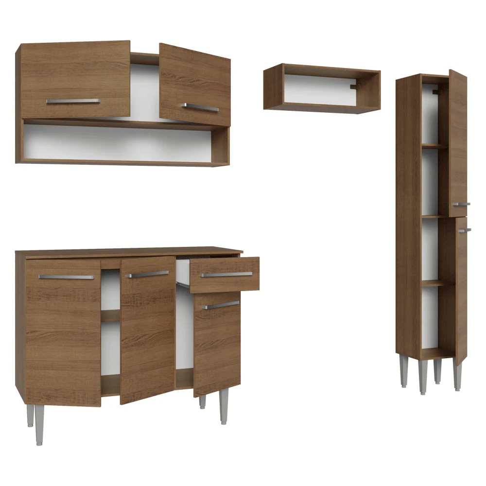 Cocina Compacta 197 cm Emilly Marrón 01 - Image 8