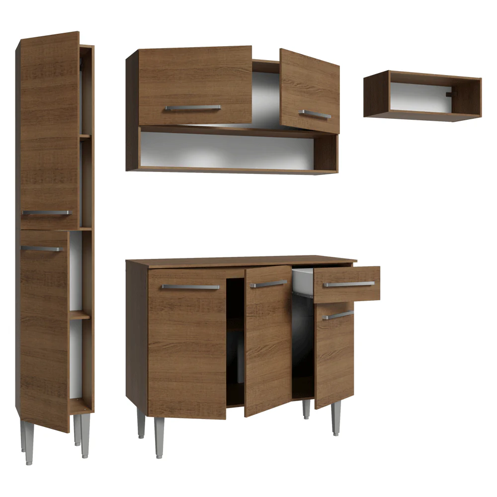 Cocina Compacta 197 cm Emilly Marrón 02 - Image 8
