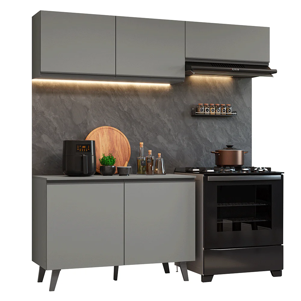 Combo de Cocina 200cm Gris Nice Madesa 01 - Image 3