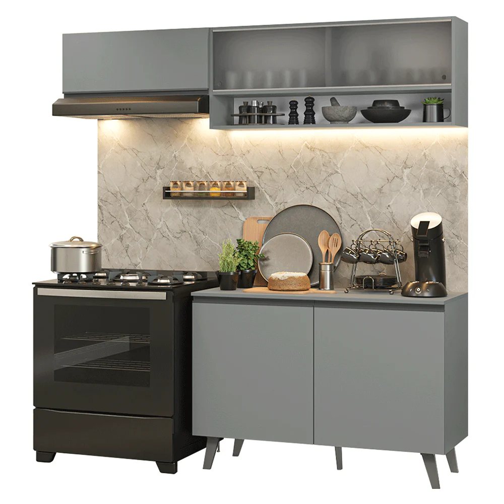 Combo de Cocina 200cm Gris Nice Madesa 09 - Image 3