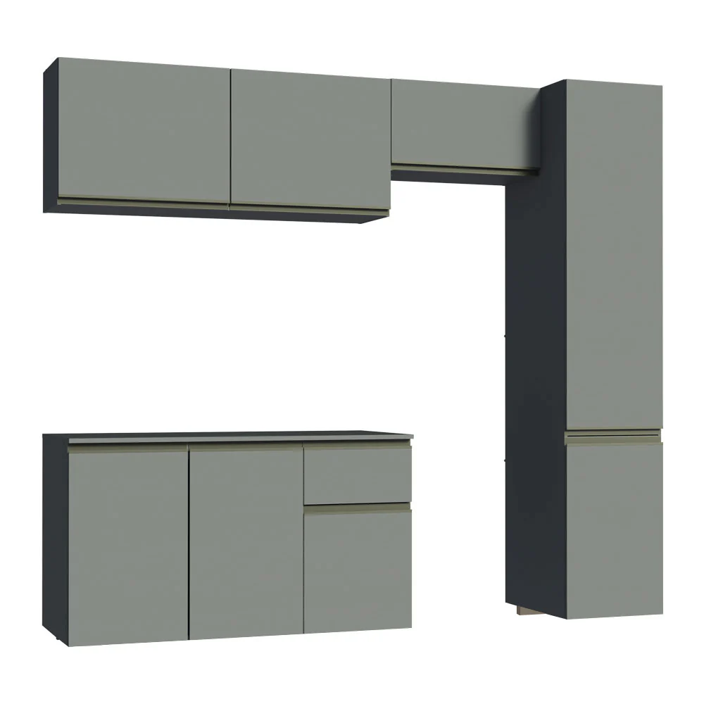 Cocina Compacta 220 cm Sin Patas Nice Gris 04 - Image 4