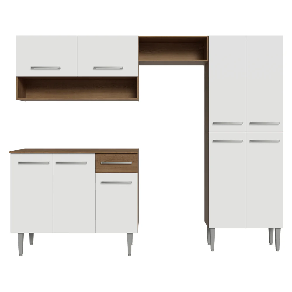 Cocina Compacta 229 cm Emilly Marrón/Blanco 017 - Image 10