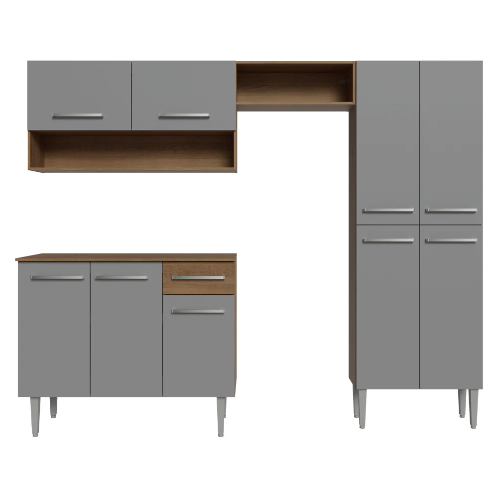 Cocina Compacta 229 cm Emilly Marrón/Gris 017 - Image 10