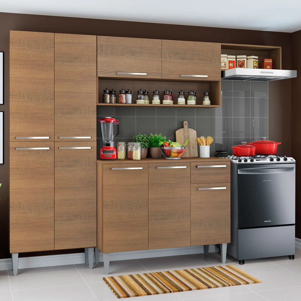 Cocina Compacta 229cm Marrón Emilly Top