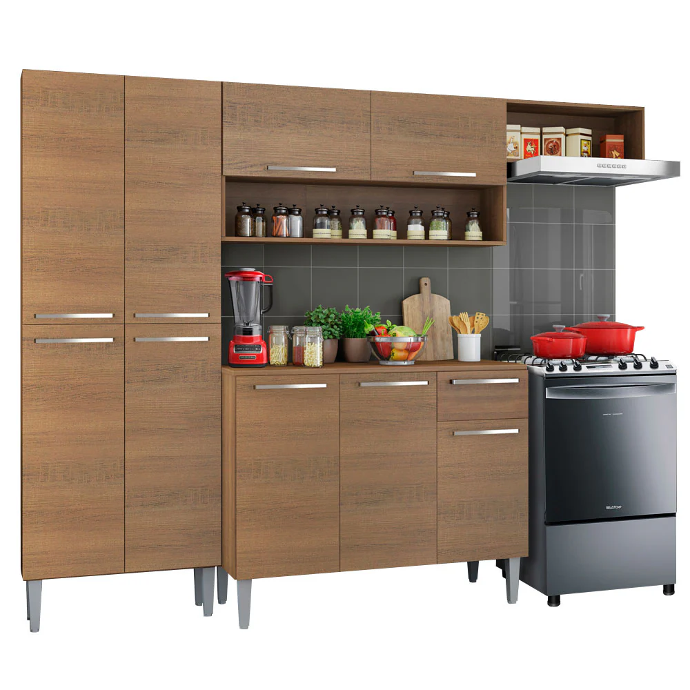 Cocina Compacta 229cm Marrón Emilly Top - Image 3