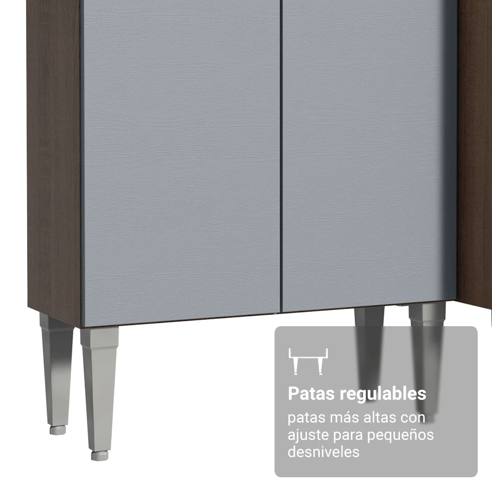 Cocina Compacta 293 cm Emilly Marrón/Gris 011 - Image 7