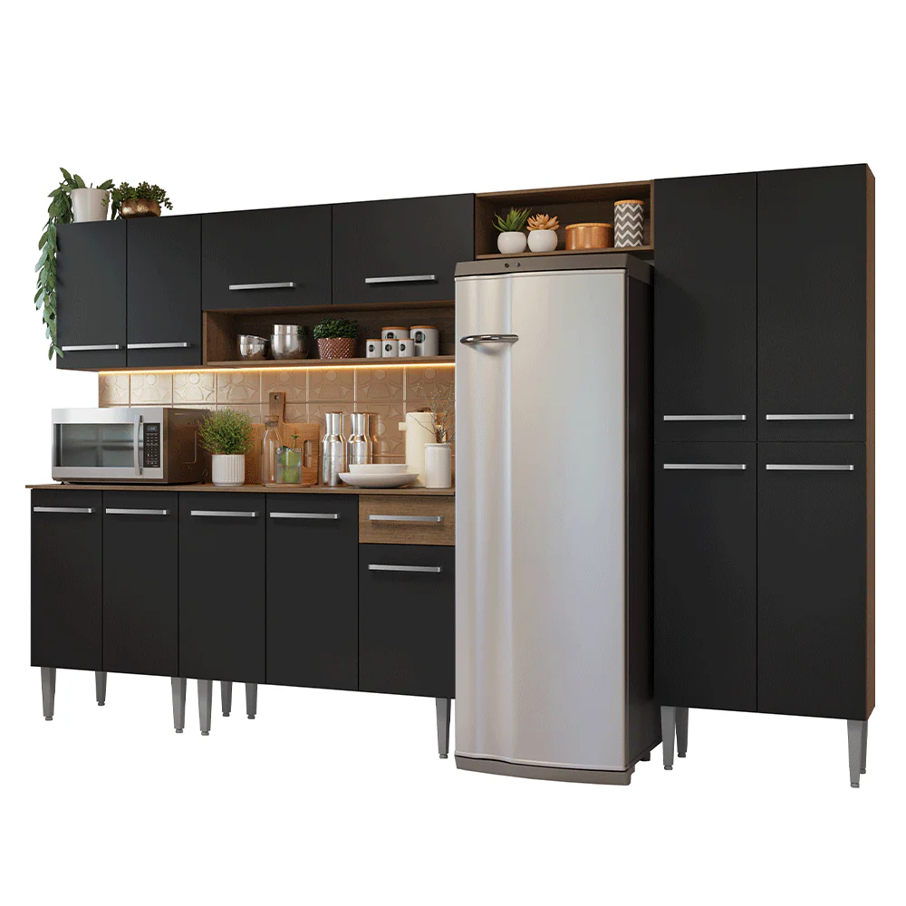 Cocina Compacta 293 cm Emilly Marrón/Negro 011 - Image 3