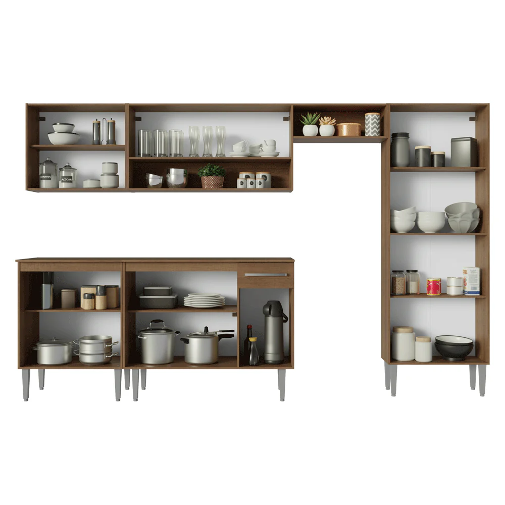 Cocina Compacta 293 cm Emilly Marrón/Negro 011 - Image 5
