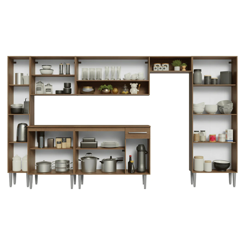Cocina Compacta 325 cm Emilly Marrón/Gris 07 - Image 5