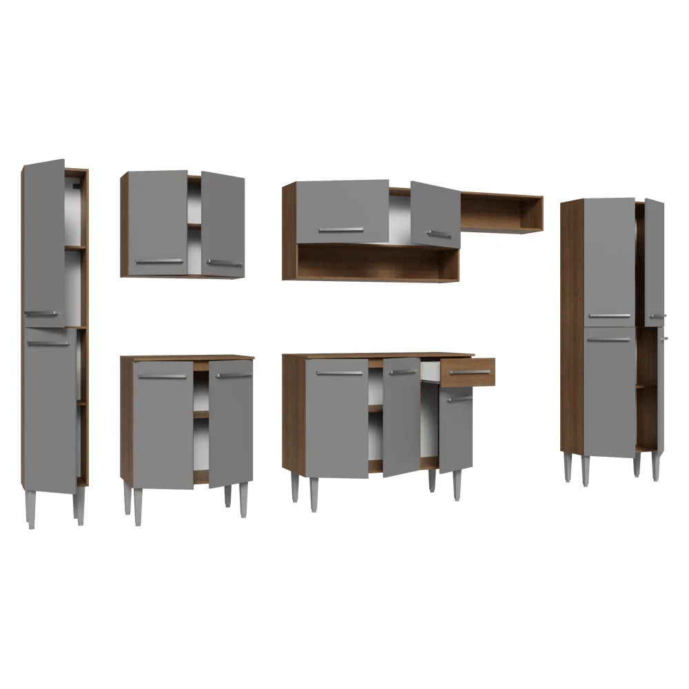 Cocina Compacta 325 cm Emilly Marrón/Gris 07 - Image 8