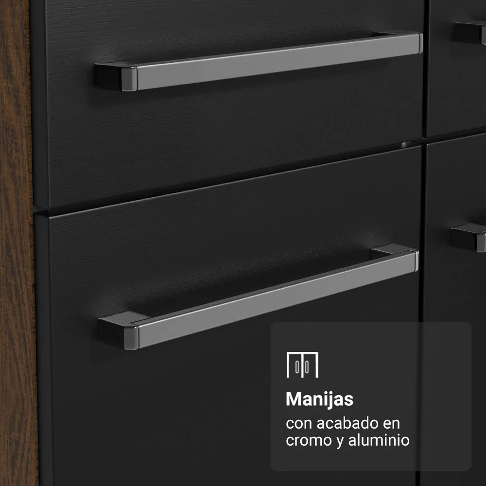Cocina Compacta 325 cm Emilly Marrón/Negro 07 - Image 6