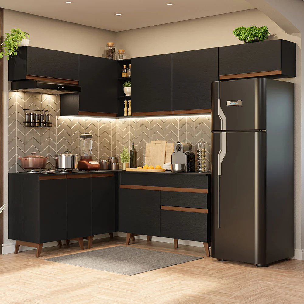 Combo completo de Cocina Esquinera 402 cm Reims Negro 03