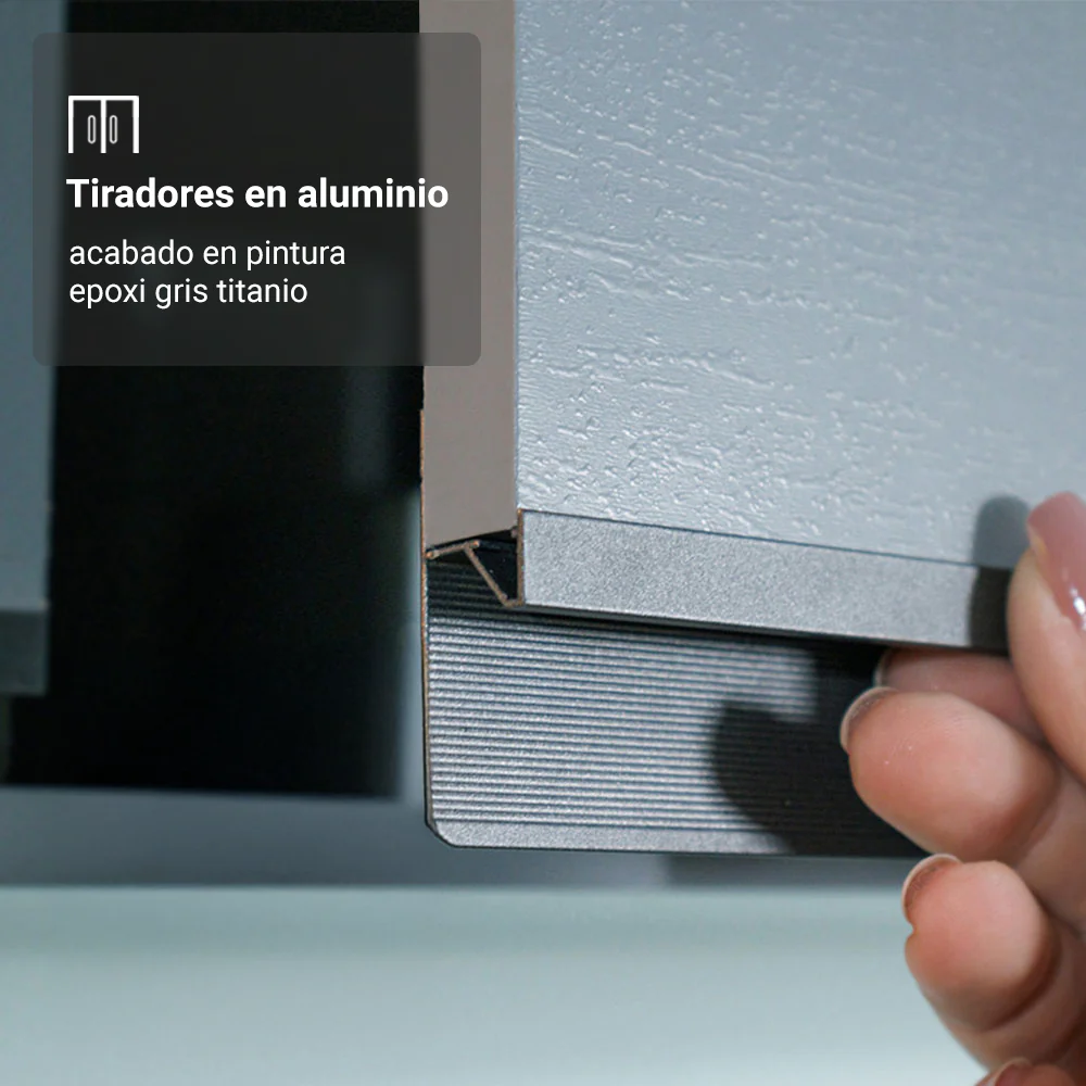 Combo Cocina esquinero Flotante 405cm Gris Nice Madesa 01 - Image 6