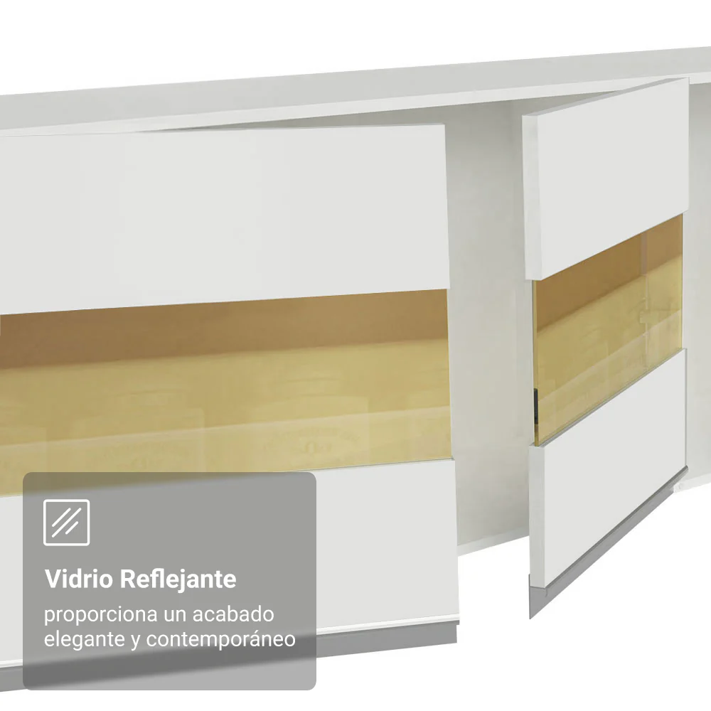 Combo completo de Cocina 100% MDF 300cm Blanco Smart Madesa 03 - Image 7