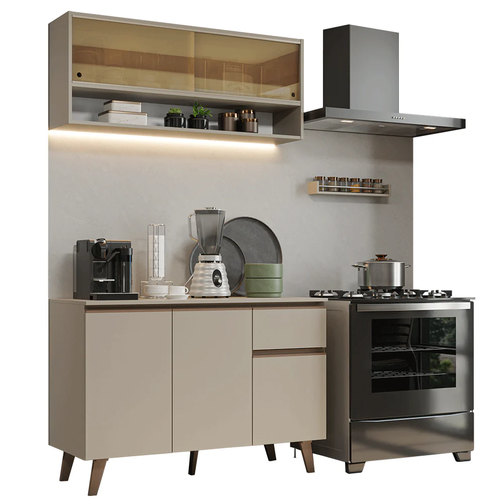 Combo completo de Cocina 120 cm Crema Nice 01 - Image 3