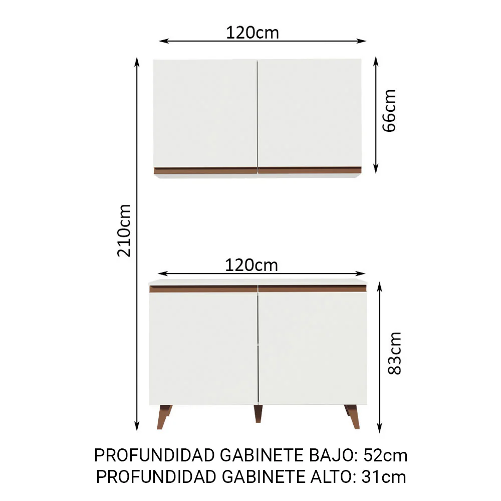 Combo completo de Cocina 120cm Blanco Reims - Image 2