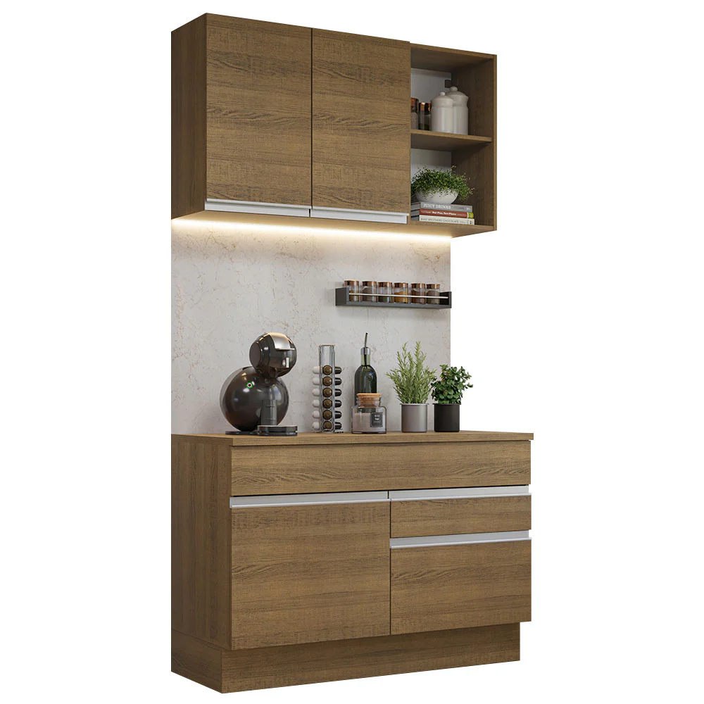 Combo de Cocina 120cm Marrón Glamy Madesa 08 - Image 2