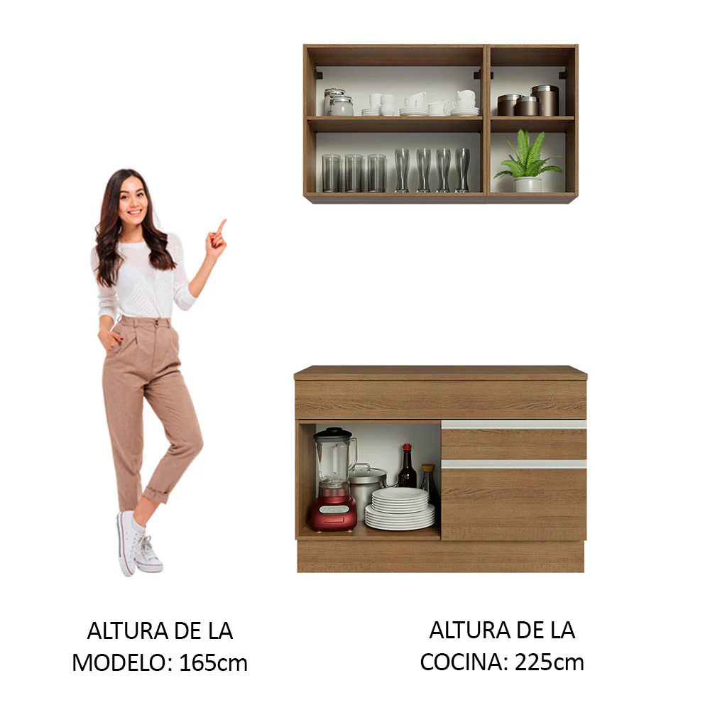Combo de Cocina 120cm Marrón Glamy Madesa 08 - Image 3