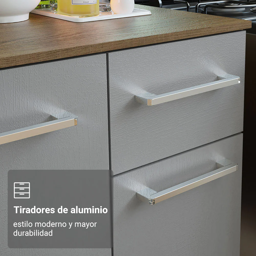 Combo completo de Cocina 120cm Marrón/Gris Easy - Image 5