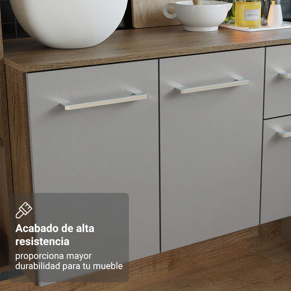 Combo completo de Cocina 120cm Marrón/Gris Easy - Image 6