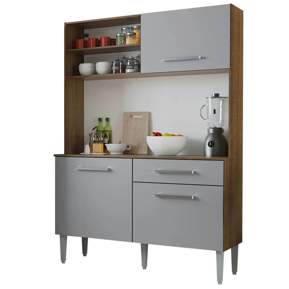 Cocina Compacta 120cm Marrón/Gris Life - Image 3