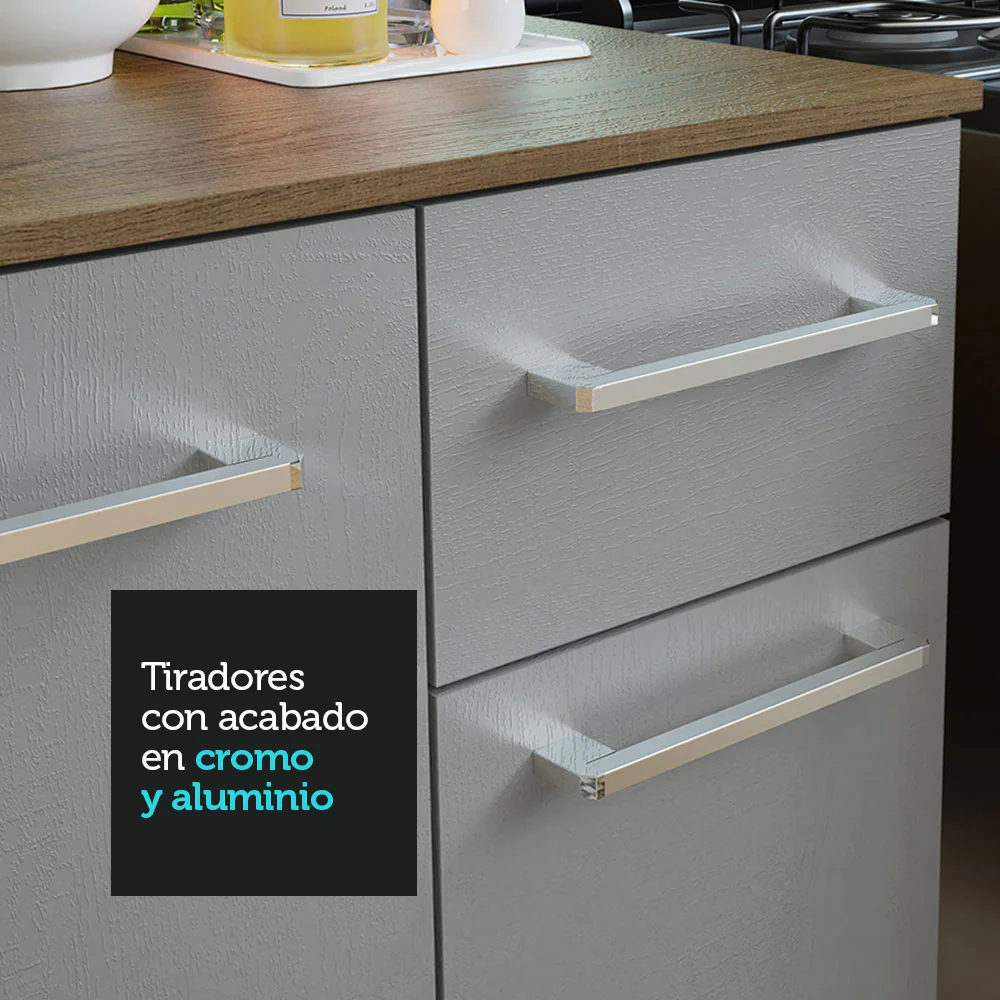 Cocina Compacta 120cm Marrón/Gris Life - Image 8