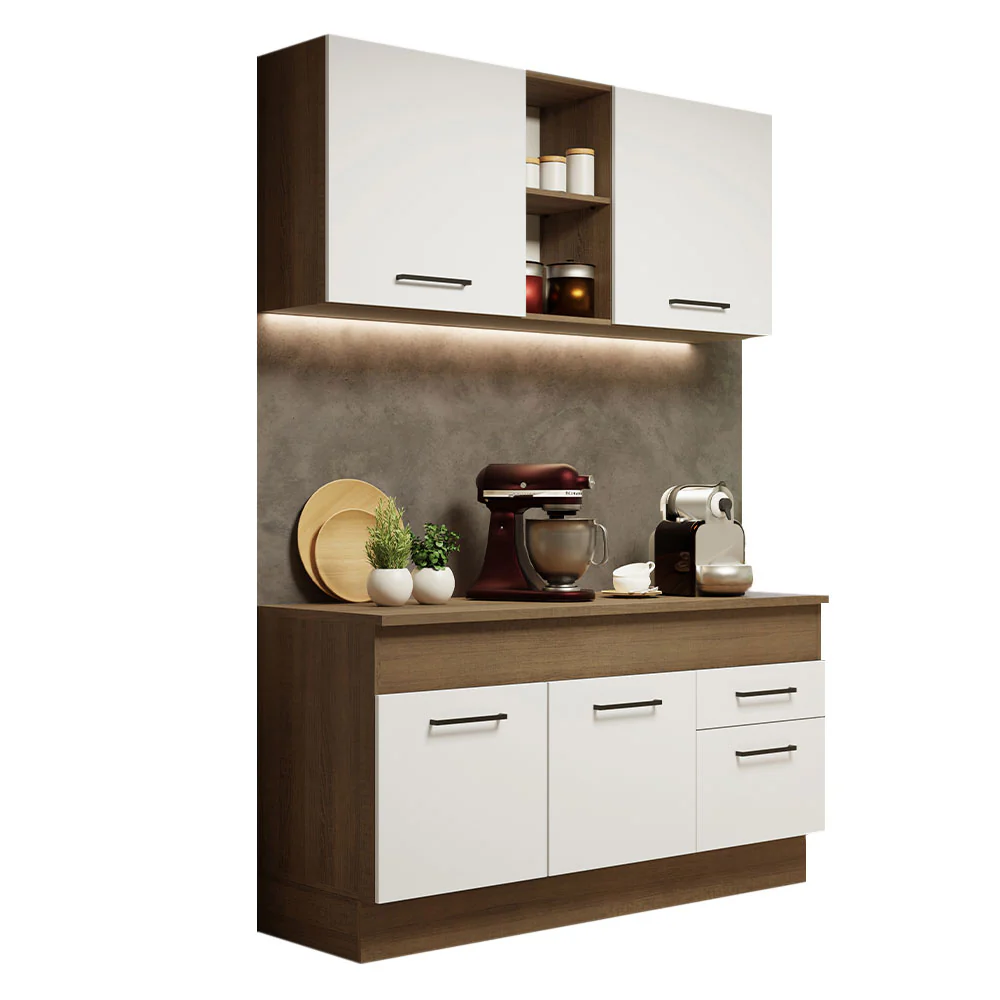 Combo de Cocina 150cm Marrón/Blanco Agata Madesa 01 - Image 2