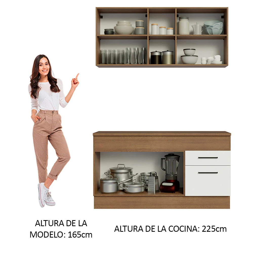 Combo de Cocina 150cm Marrón/Blanco Agata Madesa 01 - Image 5