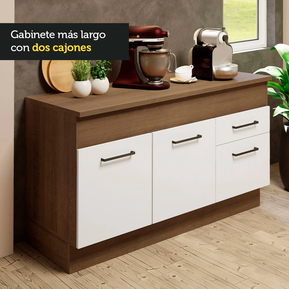 Combo de Cocina 150cm Marrón/Blanco Agata Madesa 01 - Image 6