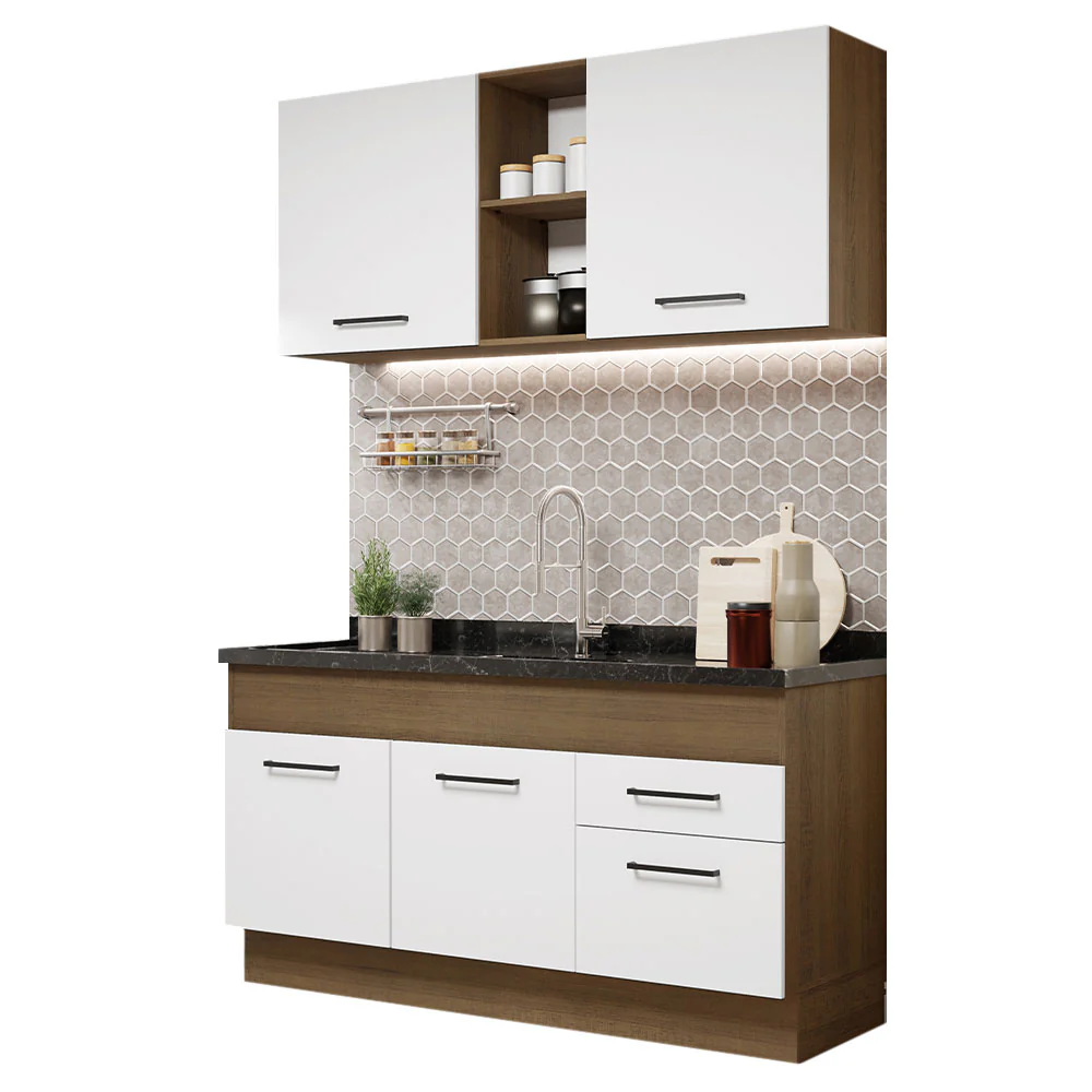 Combo de Cocina 150cm Marrón/Blanco Agata Madesa 02 - Image 3