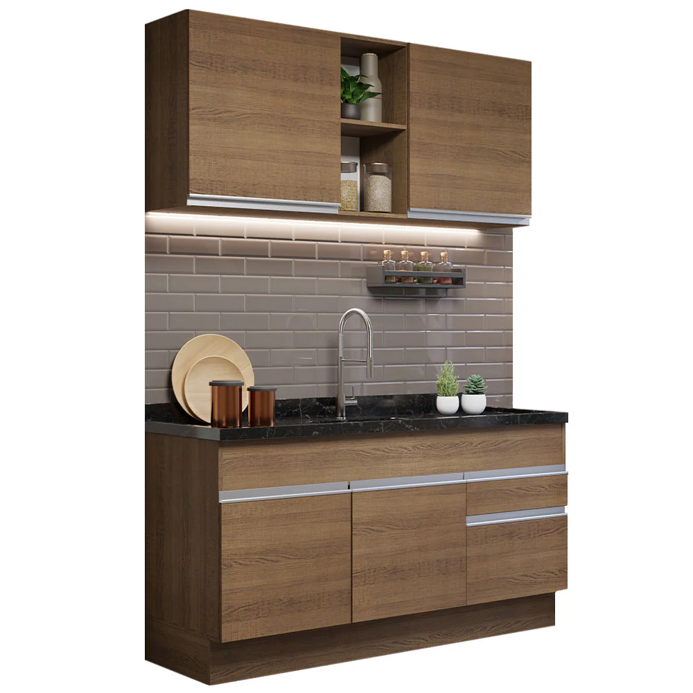 Combo de Cocina 150cm Marrón Glamy Madesa 02 - Image 3