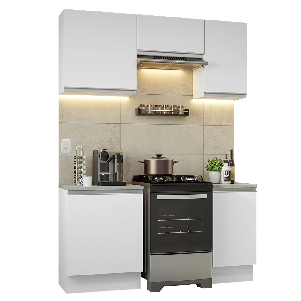 Combo de Cocina 160cm Glamy Madesa - Blanco - Image 3