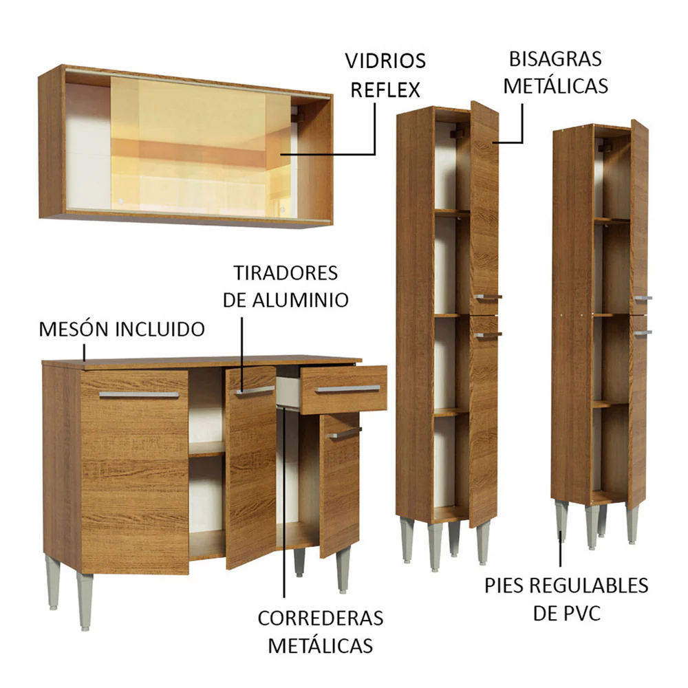 Combo de Cocina 169cm Emilly Voice Madesa 06 - Image 5