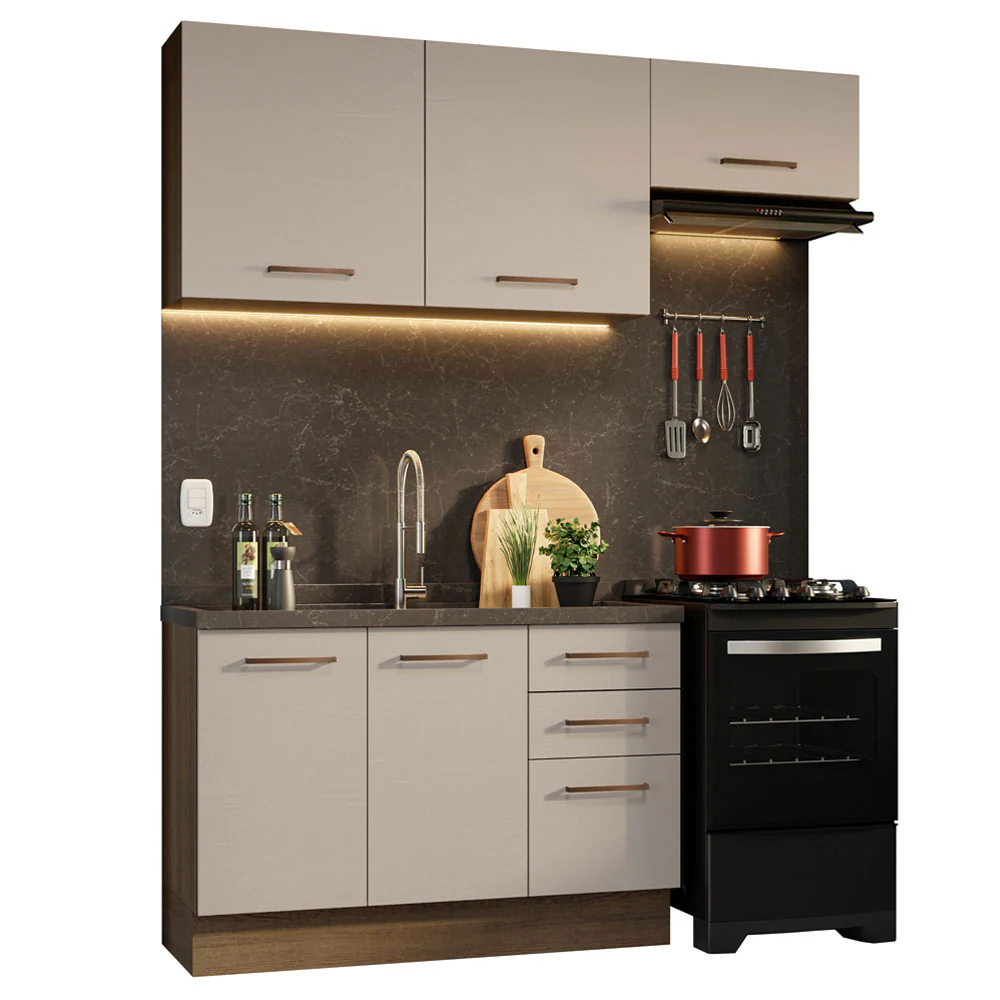 Combo de Cocina 180cm Marrón/Crema Agata Madesa 09 - Image 3