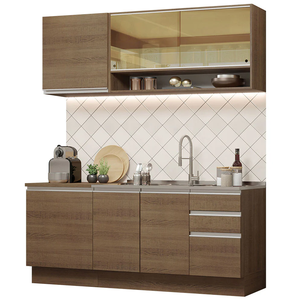 Combo de Cocina 180cm Marrón Glamy Madesa 06 - Image 3