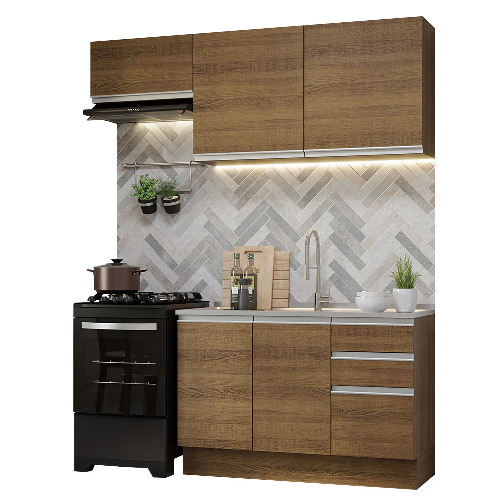 Combo de Cocina 180cm Marrón Glamy Madesa 09 - Image 2