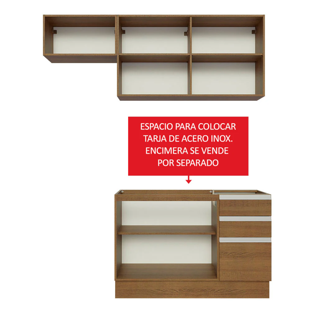 Combo de Cocina 180cm Marrón Glamy Madesa 09 - Image 5