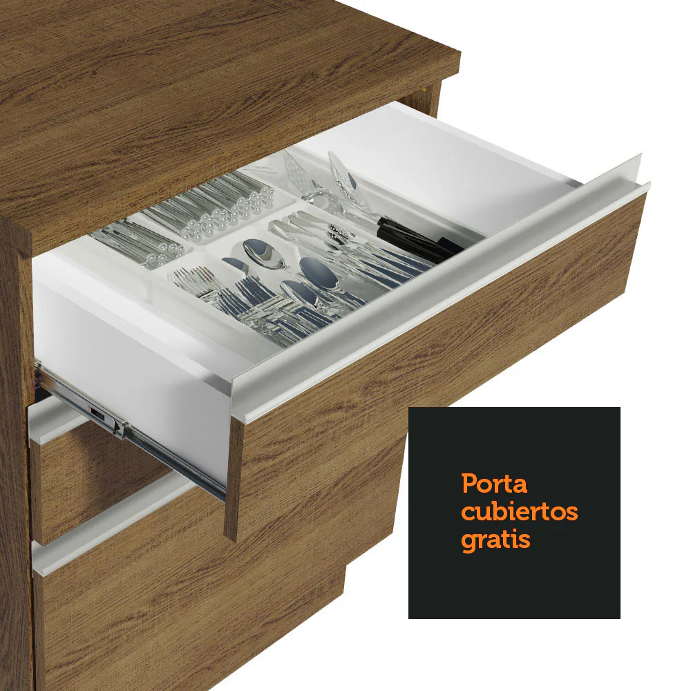 Combo de Cocina 200cm Marrón Glamy Madesa 07 - Image 7