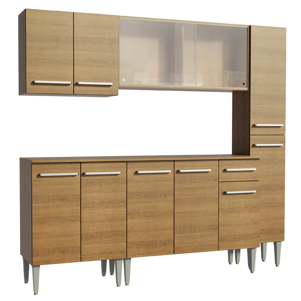 Combo de Cocina 201cm Emilly Fast Madesa 02 - Marrón - Image 10