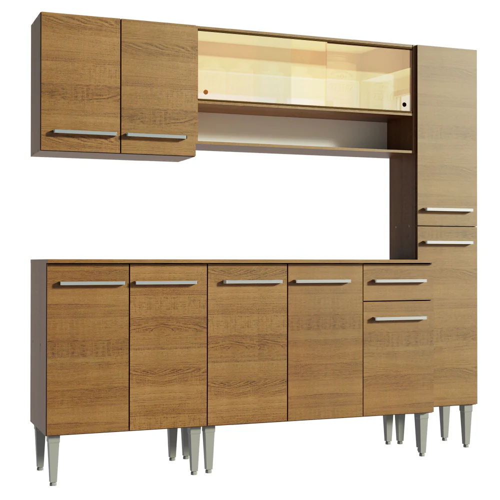Combo de Cocina 201cm Emilly Sky Madesa 04 - Marrón - Image 10